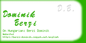 dominik berzi business card